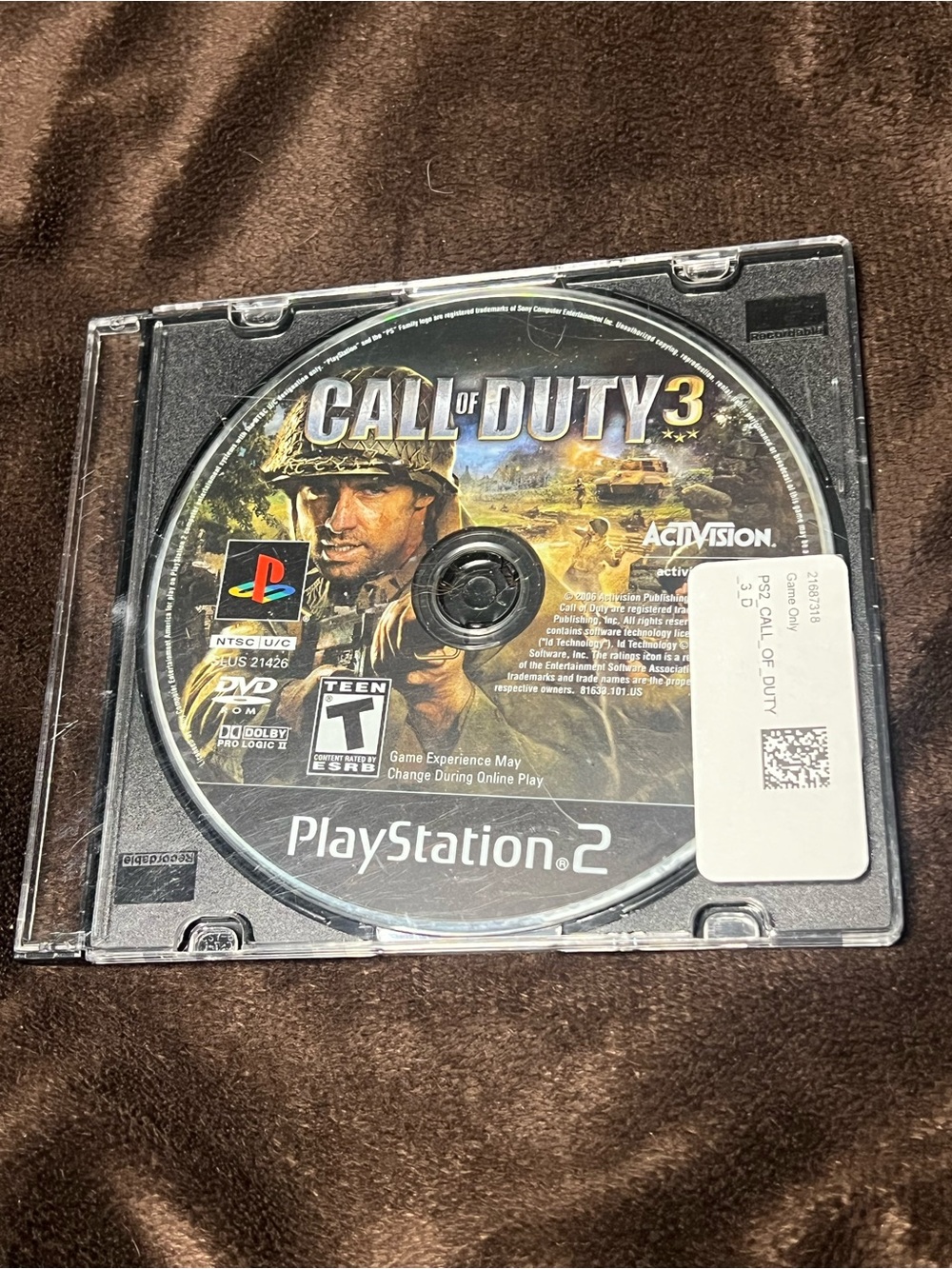 Call of Duty 3 for PlayStation 2 - (Black/Multicolor Disc)